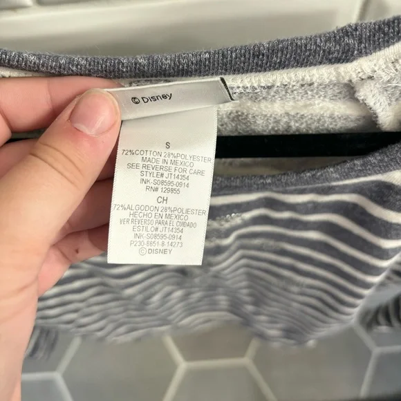 Disney Cruise Line Blue Grey Striped Sweater with Anchor Design, Women's Small - Picture 2 of 4